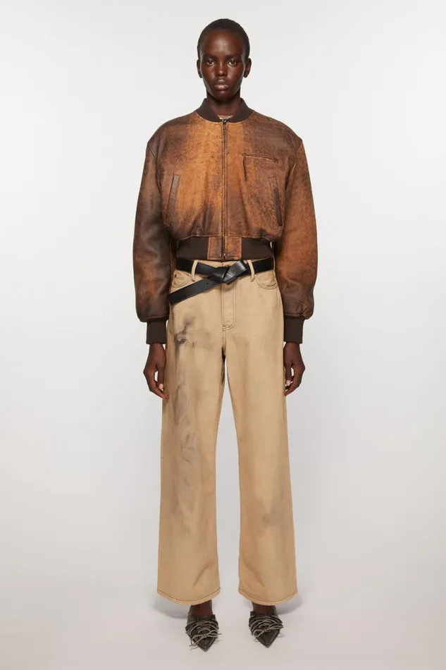 Men Musubi Leather Belt Black Acne Studios Belts