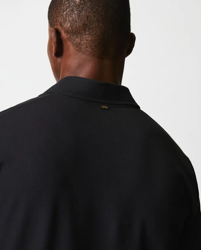 Men Pique Pensacola Polo Black Billy Reid Polos Tees and Henleys