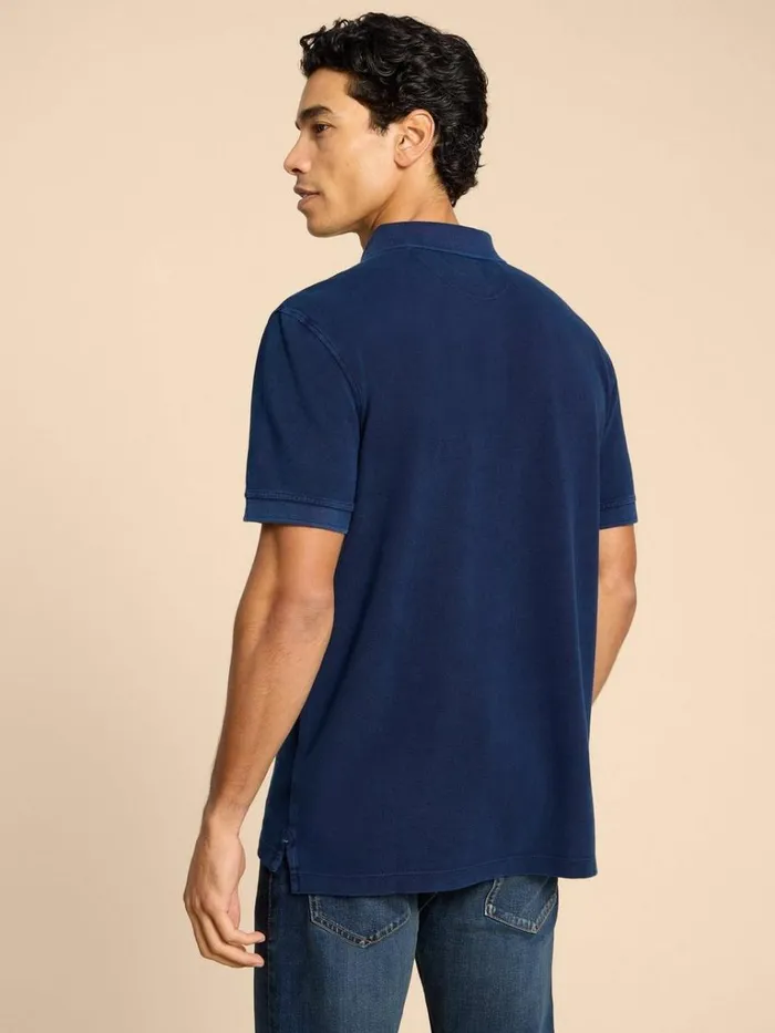 Men POLO SHIRTS White Stuff Utility Polo Deep Blue Men POLO SHIRTS White Stuff Utility Polo Deep Blue