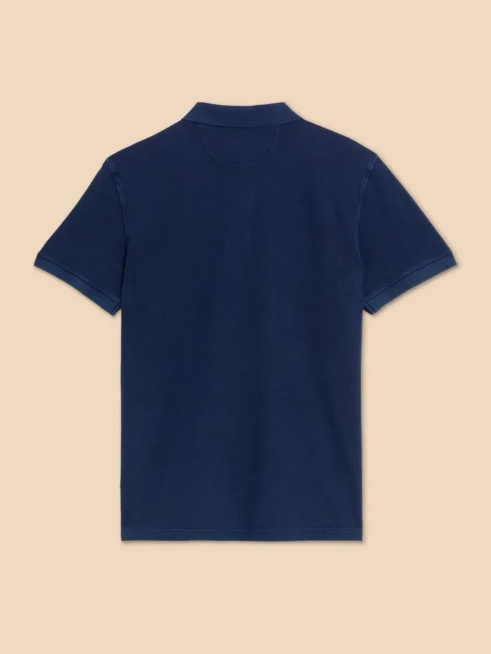 Men POLO SHIRTS White Stuff Utility Polo Deep Blue Men POLO SHIRTS White Stuff Utility Polo Deep Blue