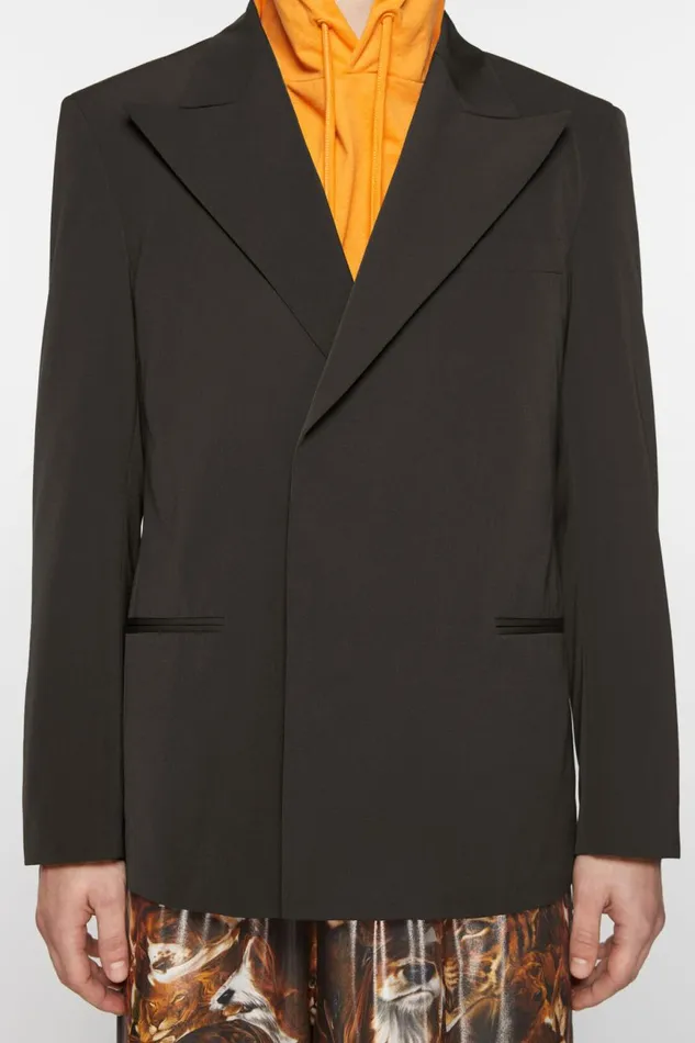 Men Regular Fit Suit Jacket Cacao Brown Acne Studios Suit Jackets