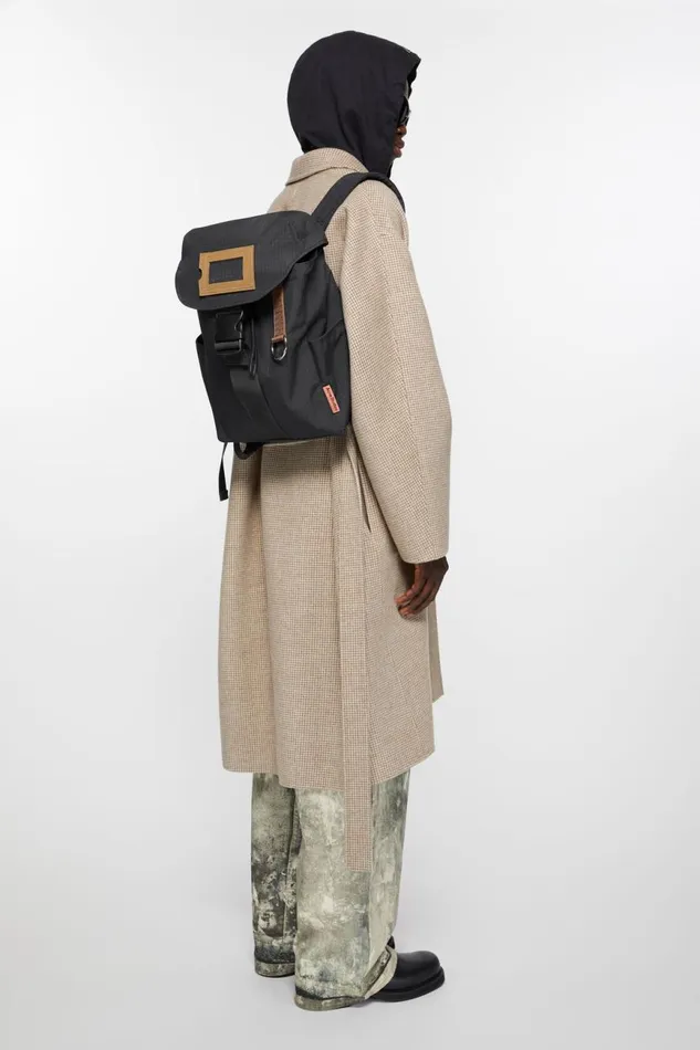 Men Ripstop Nylon Backpack Black Acne Studios Bags