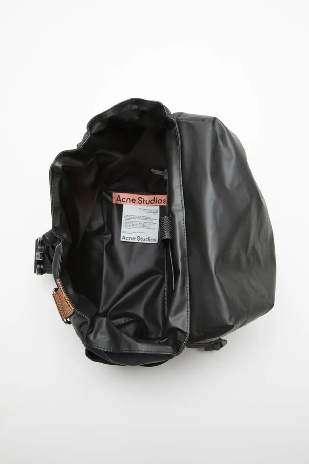 Men Ripstop Nylon Backpack Black Acne Studios Bags