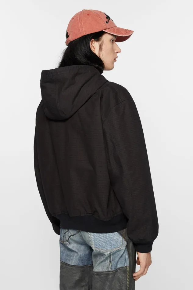 Men Ripstop Padded Jacket Black Acne Studios Outerwear