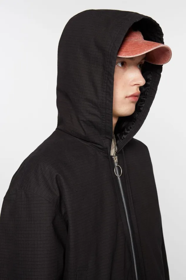 Men Ripstop Padded Jacket Black Acne Studios Outerwear