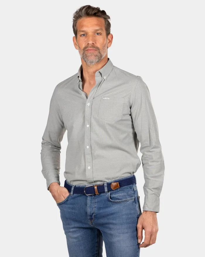 Men Shirts NZA New Zealand Auckland Green Stretch Shirt 8211 Sage