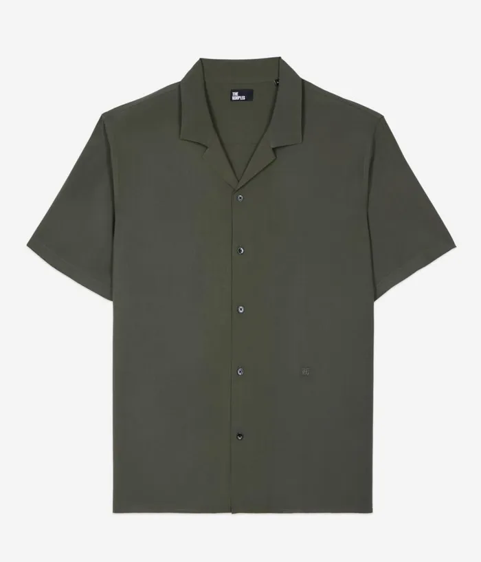 Men Shirts THE KOOPLES Khaki Shortsleeved Shirt Men Shirts THE KOOPLES Khaki Shortsleeved Shirt