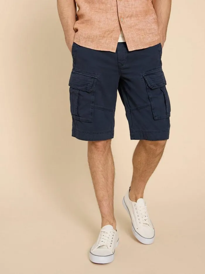 Men SHORTS White Stuff Halsall Organic Cargo Short Dark Navy Men SHORTS White Stuff Halsall Organic Cargo Short Dark Navy