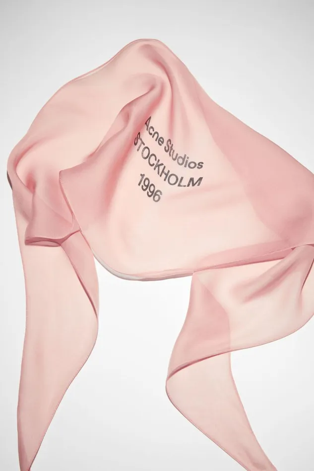 Men Silk Scarf Rose Pink Acne Studios Scarves