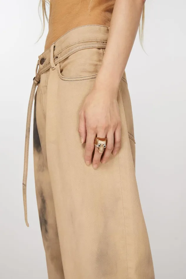 Men Skull Ring Antique Goldbrown Acne Studios Jewellery