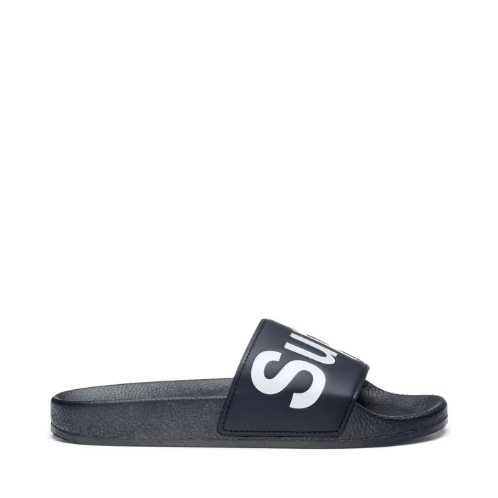 Men Slippers Unisex 1908 SLIDES POLYSOFT SLIDE BLUE NAVYWHITE Superga Slippers