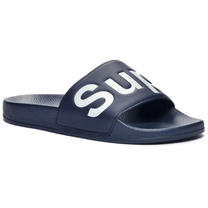 Men Slippers Unisex 1908 SLIDES POLYSOFT SLIDE BLUE NAVYWHITE Superga Slippers