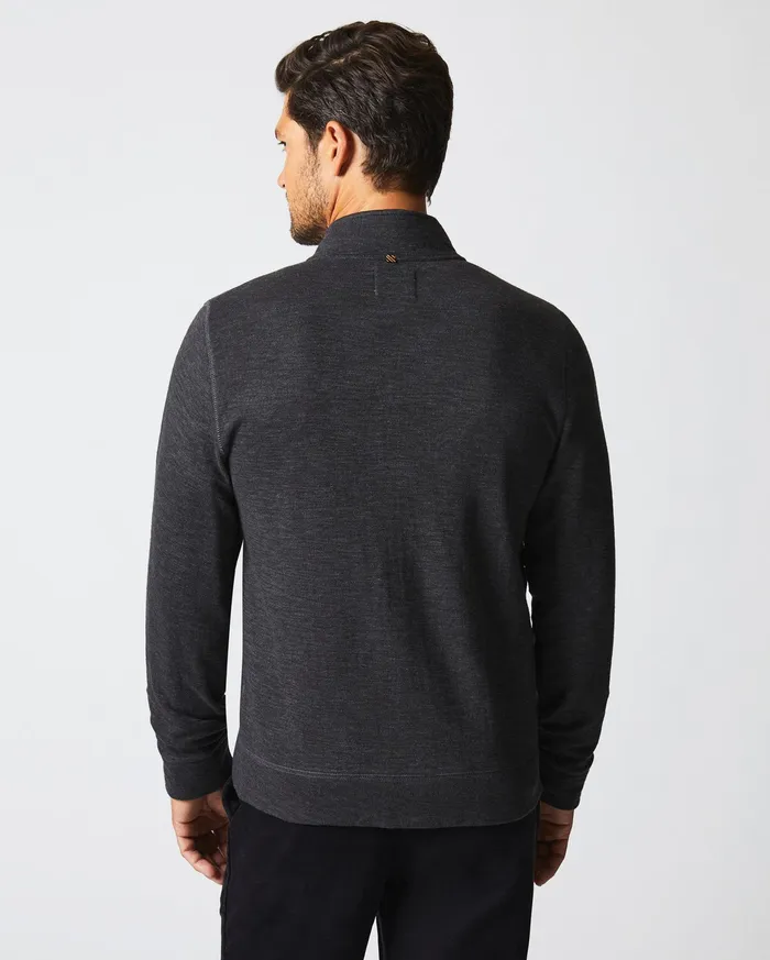 Men Slub Cotton Cardigan Black Billy Reid Sweaters and Sweatshirts