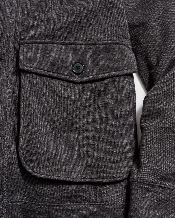 Men Slub Cotton Cardigan Black Billy Reid Sweaters and Sweatshirts