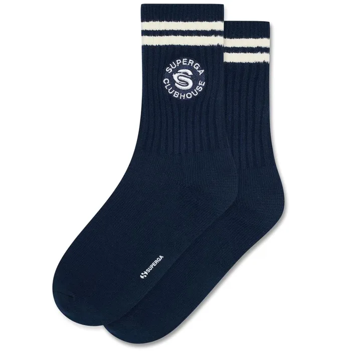 Men Socks Unisex SP24M02 CREW 1PACK Crew Sock NAVYOFF WHITE Superga Socks