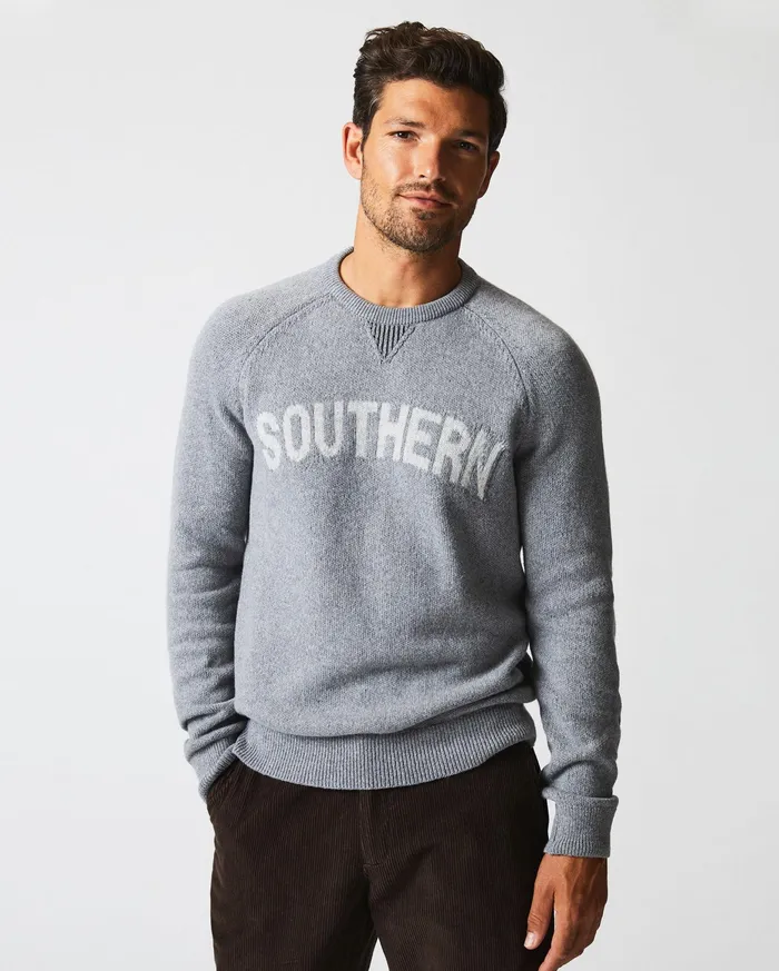 Men Southern Sweater Grey Billy Reid Sweaters and Sweatshirts