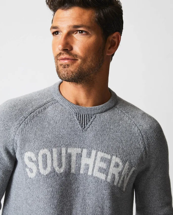 Men Southern Sweater Grey Billy Reid Sweaters and Sweatshirts