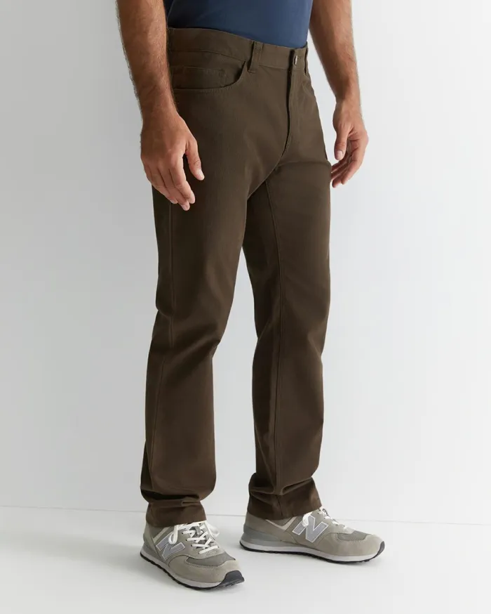 Men Sportscraft Pants Bedford Jean Chocolate