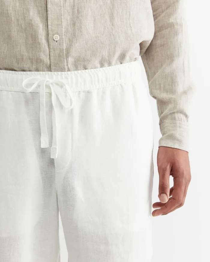 Men Sportscraft Pants Caffery Linen Pant White