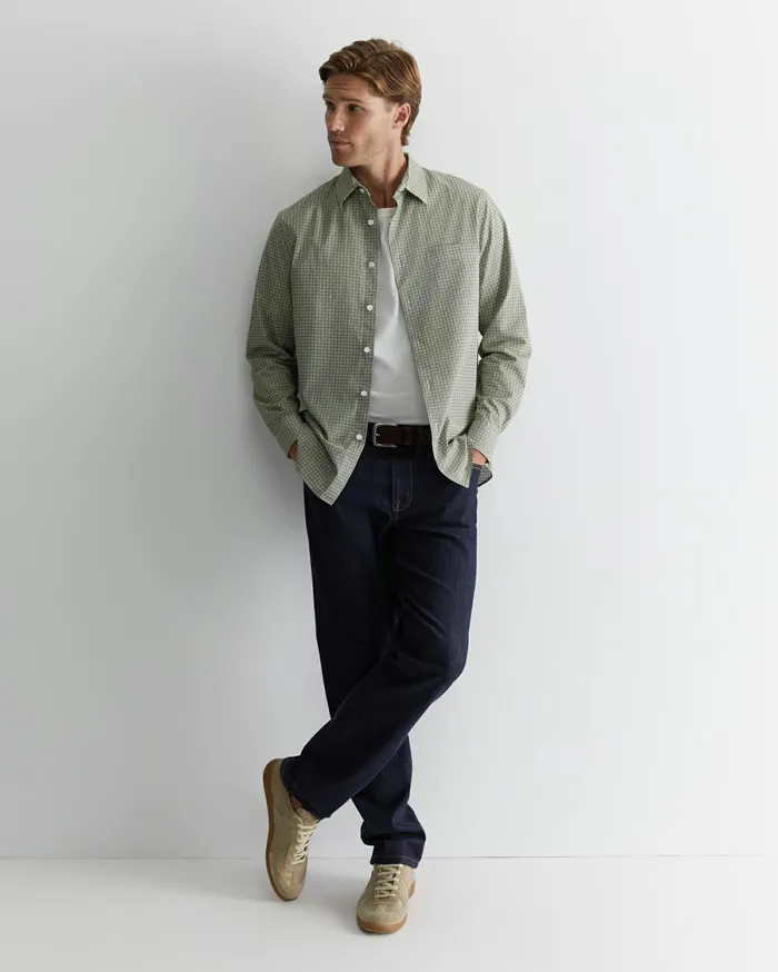 Men Sportscraft Shirts Claremont Print Shirt Foliage