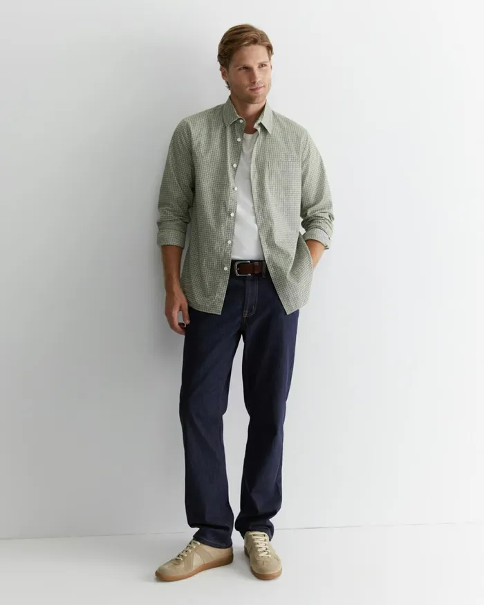Men Sportscraft Shirts Claremont Print Shirt Foliage