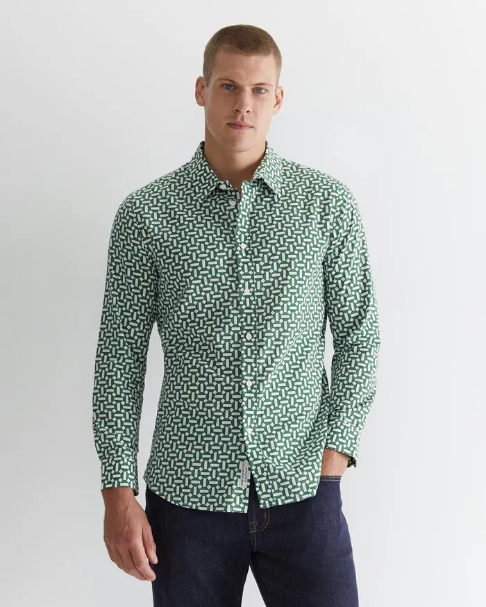 Men Sportscraft Shirts Walang Shirt Sage