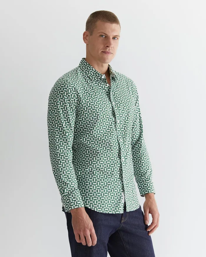 Men Sportscraft Shirts Walang Shirt Sage