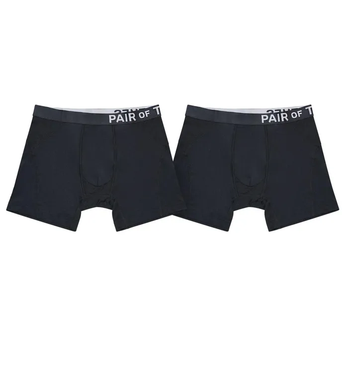 Men Supercool Boxer Briefs Black Underwear 2 Pack Pair Of Thieves Boxer Briefs