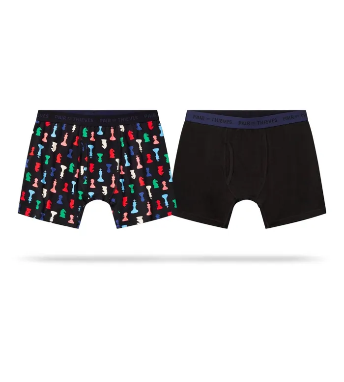 Men Supersoft Boxer Briefs Black Underwear 2 Pack 1047190001 Pair Of Thieves Boxer Briefs