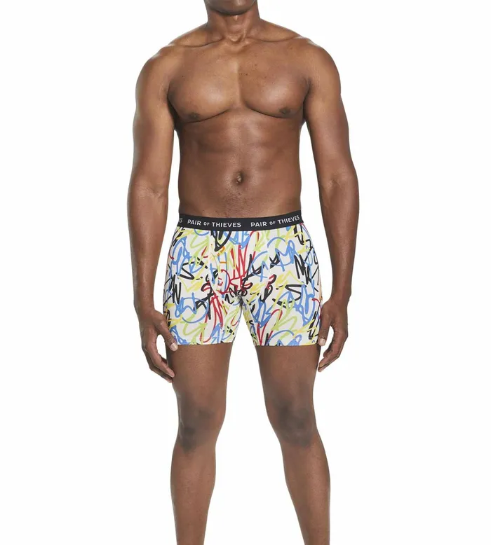 Men Supersoft Boxer Briefs White Black Underwear 2 Pack Pair Of Thieves Boxer Briefs
