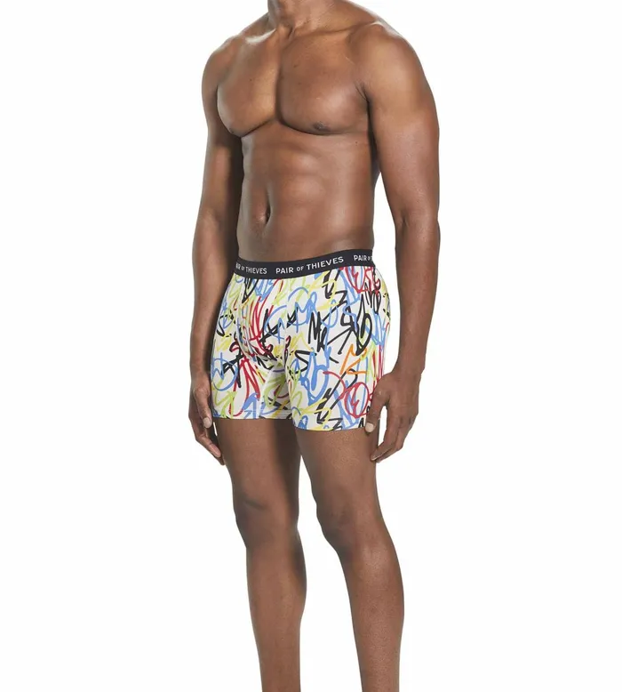 Men Supersoft Boxer Briefs White Black Underwear 2 Pack Pair Of Thieves Boxer Briefs