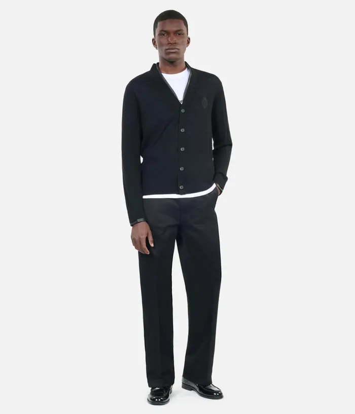 Men Sweaters THE KOOPLES Black Merino Wool Cardigan