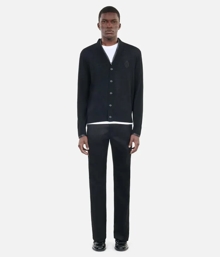 Men Sweaters THE KOOPLES Black Merino Wool Cardigan Men Sweaters THE KOOPLES Black Merino Wool Cardigan