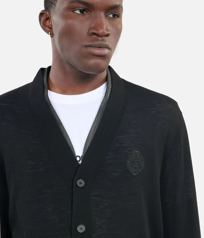 Men Sweaters THE KOOPLES Black Merino Wool Cardigan Men Sweaters THE KOOPLES Black Merino Wool Cardigan