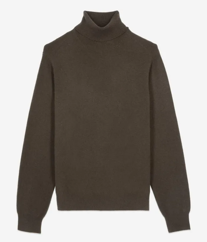 Men Sweaters THE KOOPLES Khaki Cashmere Sweater Men Sweaters THE KOOPLES Khaki Cashmere Sweater