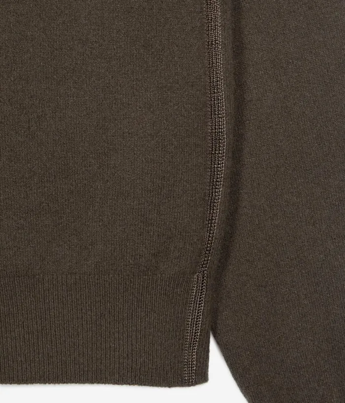 Men Sweaters THE KOOPLES Khaki Cashmere Sweater Men Sweaters THE KOOPLES Khaki Cashmere Sweater