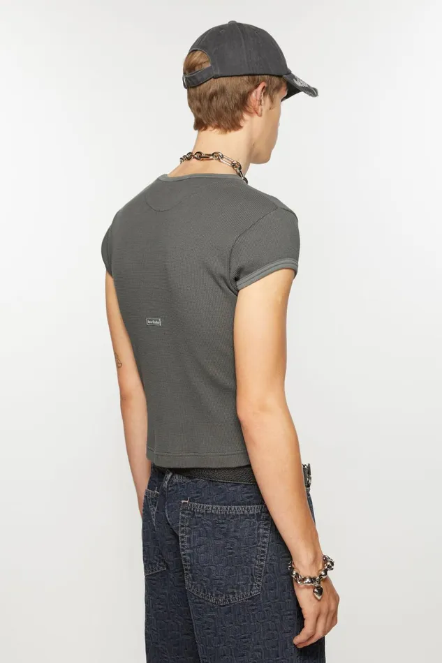 Men Tshirt 8211 Fitted Unisex Fit Faded Grey Acne Studios Tshirts
