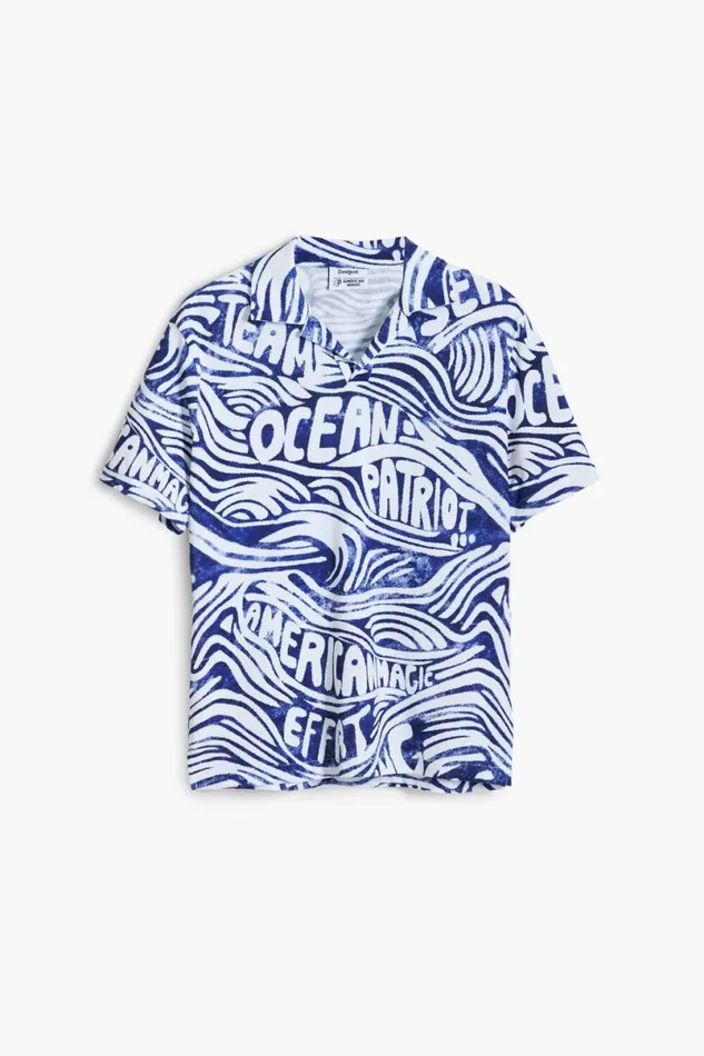 Men Tshirts Desigual Blue American Magic Shirt