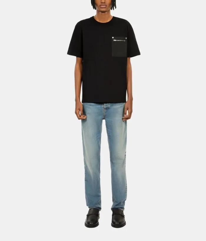 Men Tshirts THE KOOPLES Black Tshirt With Zipped Pocket
