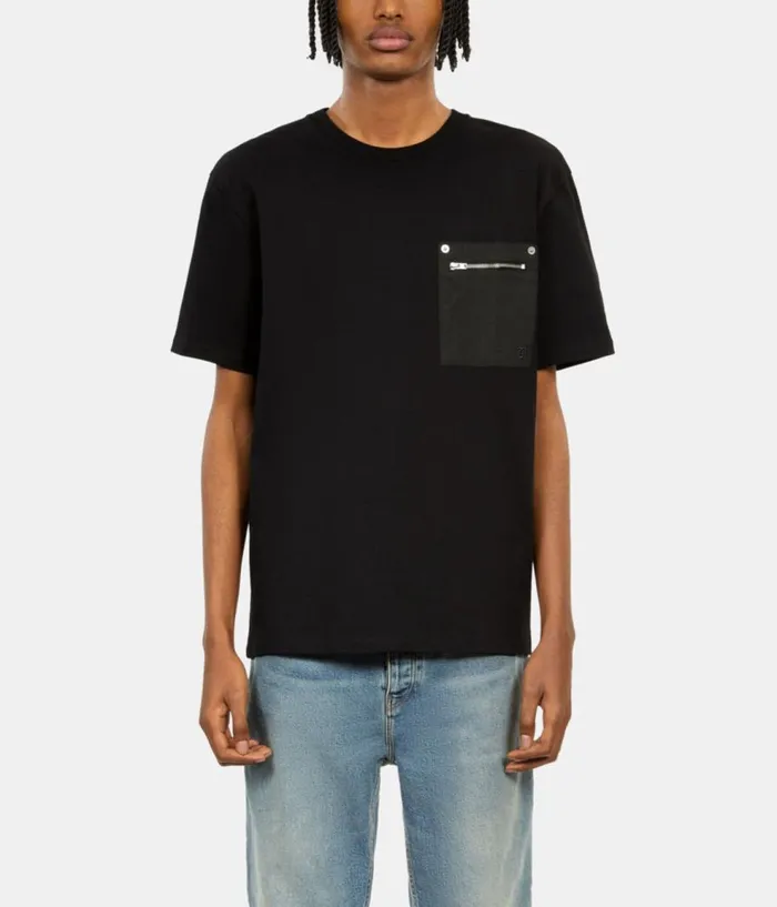 Men Tshirts THE KOOPLES Black Tshirt With Zipped Pocket Men Tshirts THE KOOPLES Black Tshirt With Zipped Pocket
