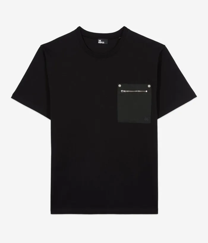 Men Tshirts THE KOOPLES Black Tshirt With Zipped Pocket Men Tshirts THE KOOPLES Black Tshirt With Zipped Pocket