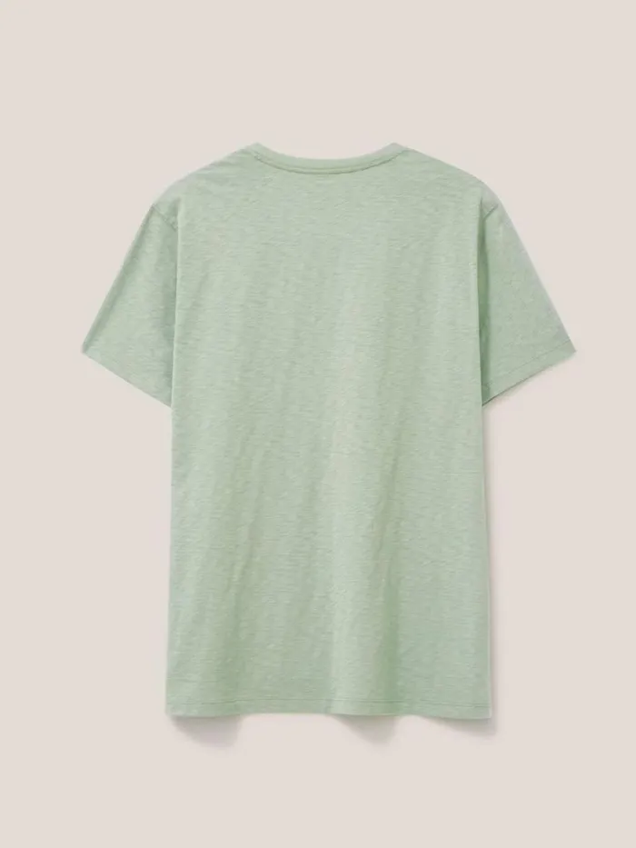 Men TSHIRTS White Stuff Palm Springs Graphic Tee Dusty Green Men TSHIRTS White Stuff Palm Springs Graphic Tee Dusty Green