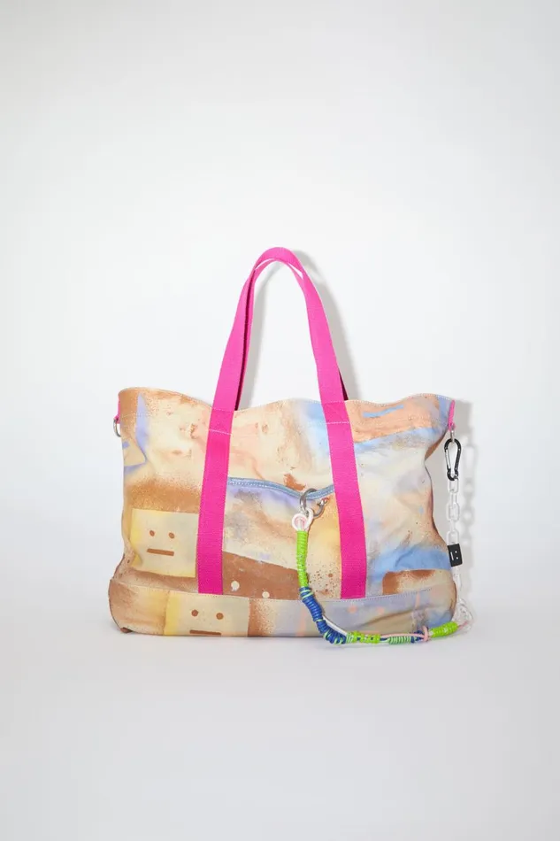 Men Tote Bag Beigemulti Acne Studios Bags