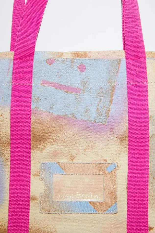 Men Tote Bag Beigemulti Acne Studios Bags