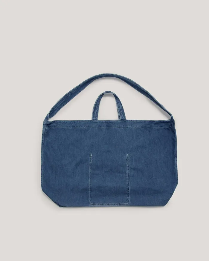 Men Tote Bag Indigo YMC Denim