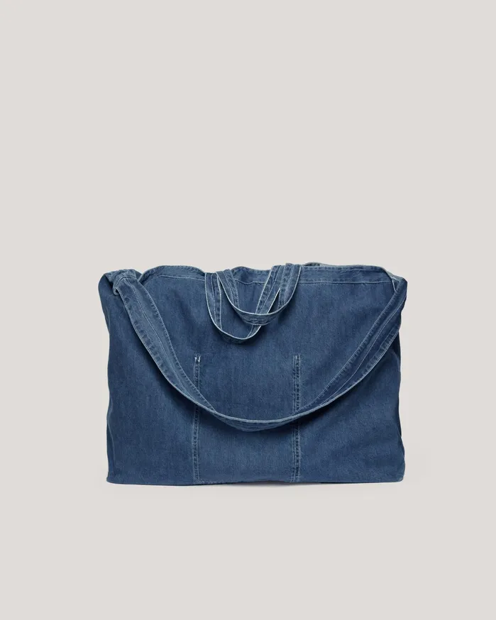Men Tote Bag Indigo YMC Denim