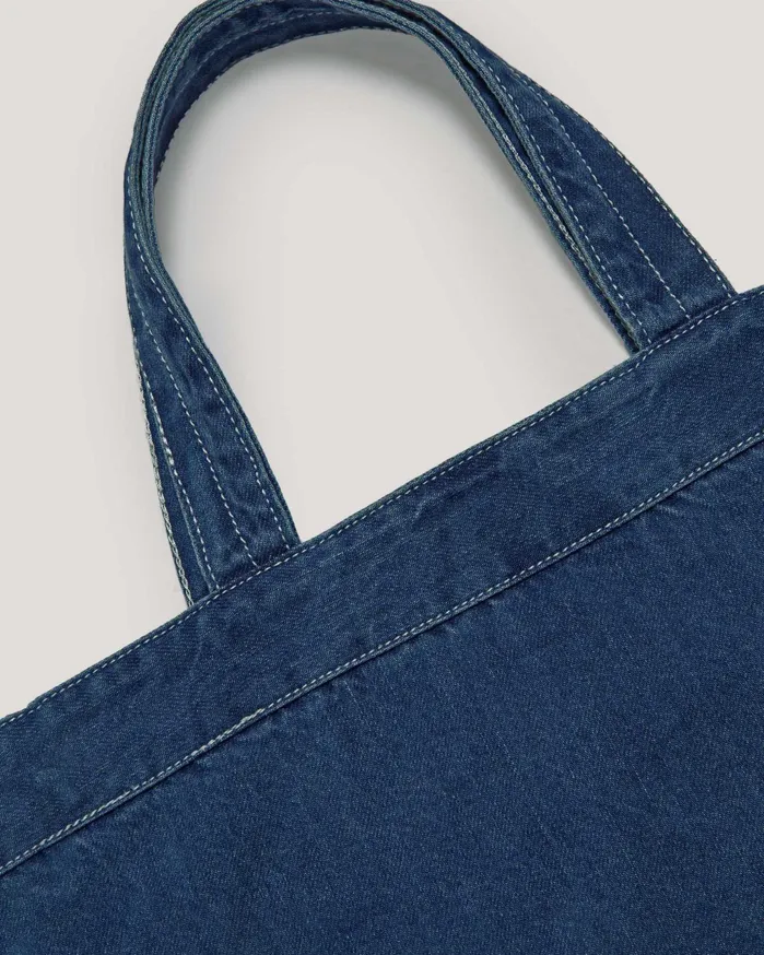 Men Tote Bag Indigo YMC Denim