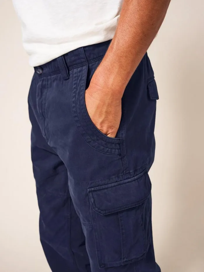 Men TROUSERS White Stuff Kegworth Organic Cargo Trouser Dark Navy Men TROUSERS White Stuff Kegworth Organic Cargo Trouser Dark Navy