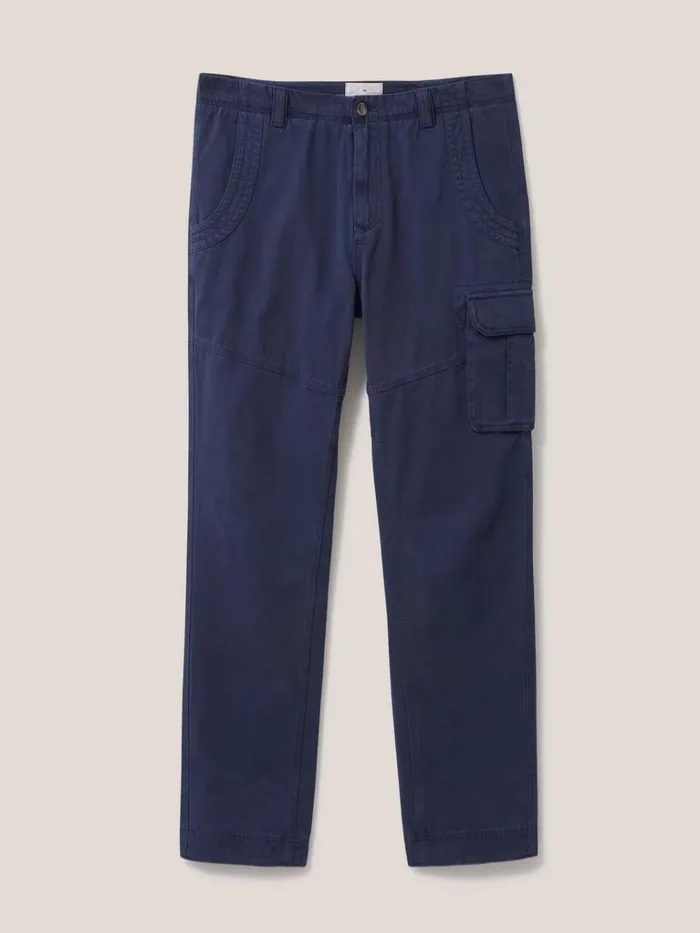 Men TROUSERS White Stuff Kegworth Organic Cargo Trouser Dark Navy Men TROUSERS White Stuff Kegworth Organic Cargo Trouser Dark Navy