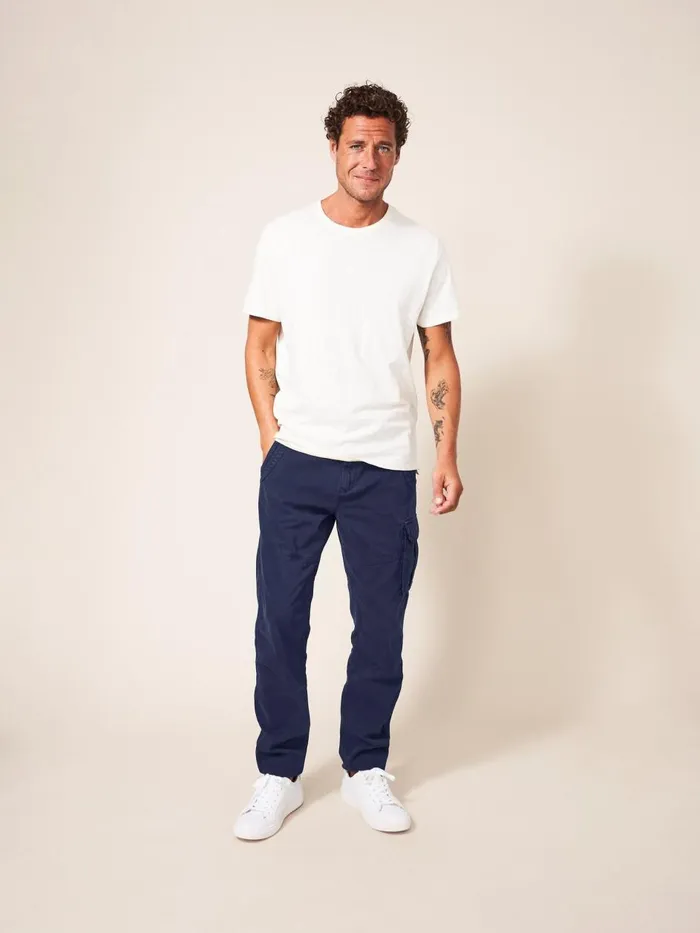 Men TROUSERS White Stuff Kegworth Organic Cargo Trouser Dark Navy Men TROUSERS White Stuff Kegworth Organic Cargo Trouser Dark Navy
